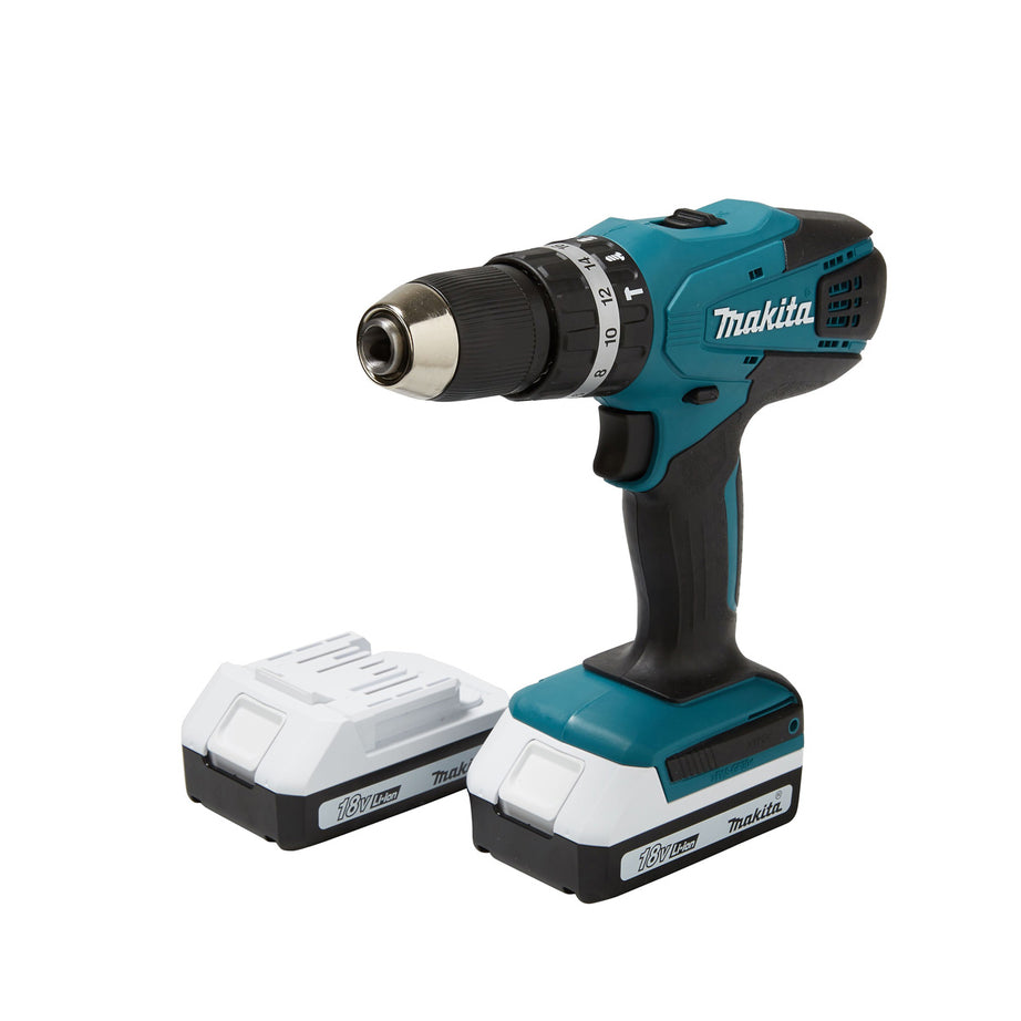 Makita Cordless Combi Drill G-Series HP457DWEX2 18V 1.5Ah Li-ion 2 batteries - Image 1