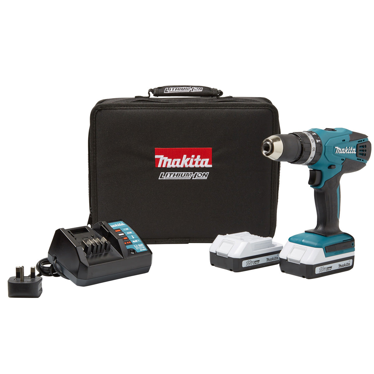 Makita Cordless Combi Drill G-Series HP457DWEX2 18V 1.5Ah Li-ion 2 batteries - Image 5