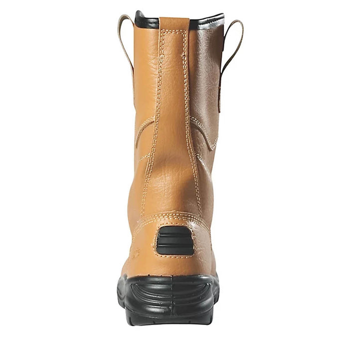 Site Rigger Safety Boots Unisex Regular Fit Brown Leather Steel Toe Cap Size 7 - Image 3