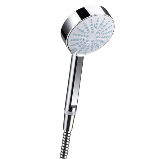 Shower Head 4Spray Pattern Chrome Effect Modern Rub Clean Nozzles Fits All Hoses - Image 1