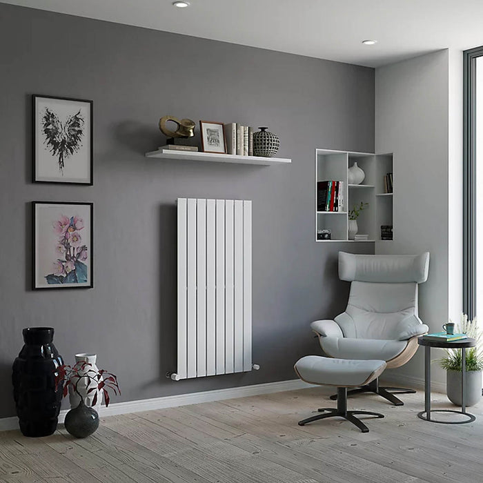Designer Radiator White Horizontal Vertical Flat Panel Modern (H)1200x(W)595mm - Image 2