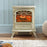 Electric Stove Fire Heater Log Effect Matt Cream Traditional Design 1.8KW - Image 5