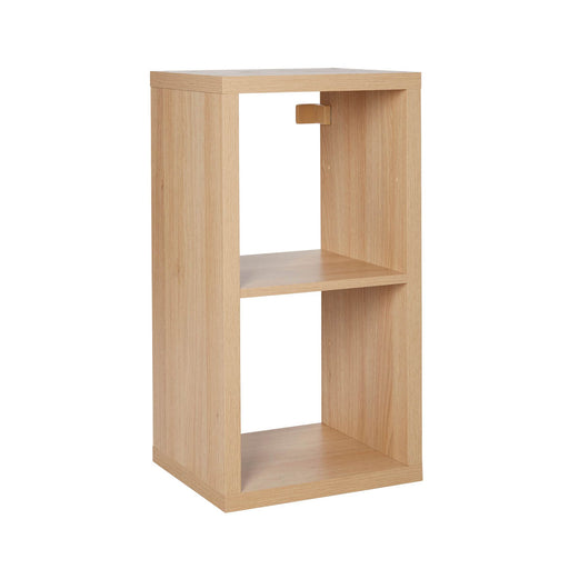 Form Mixxit Oak effect Freestanding 2 shelf Cube Shelving unit, (H)390mm (W)740mm - Image 1