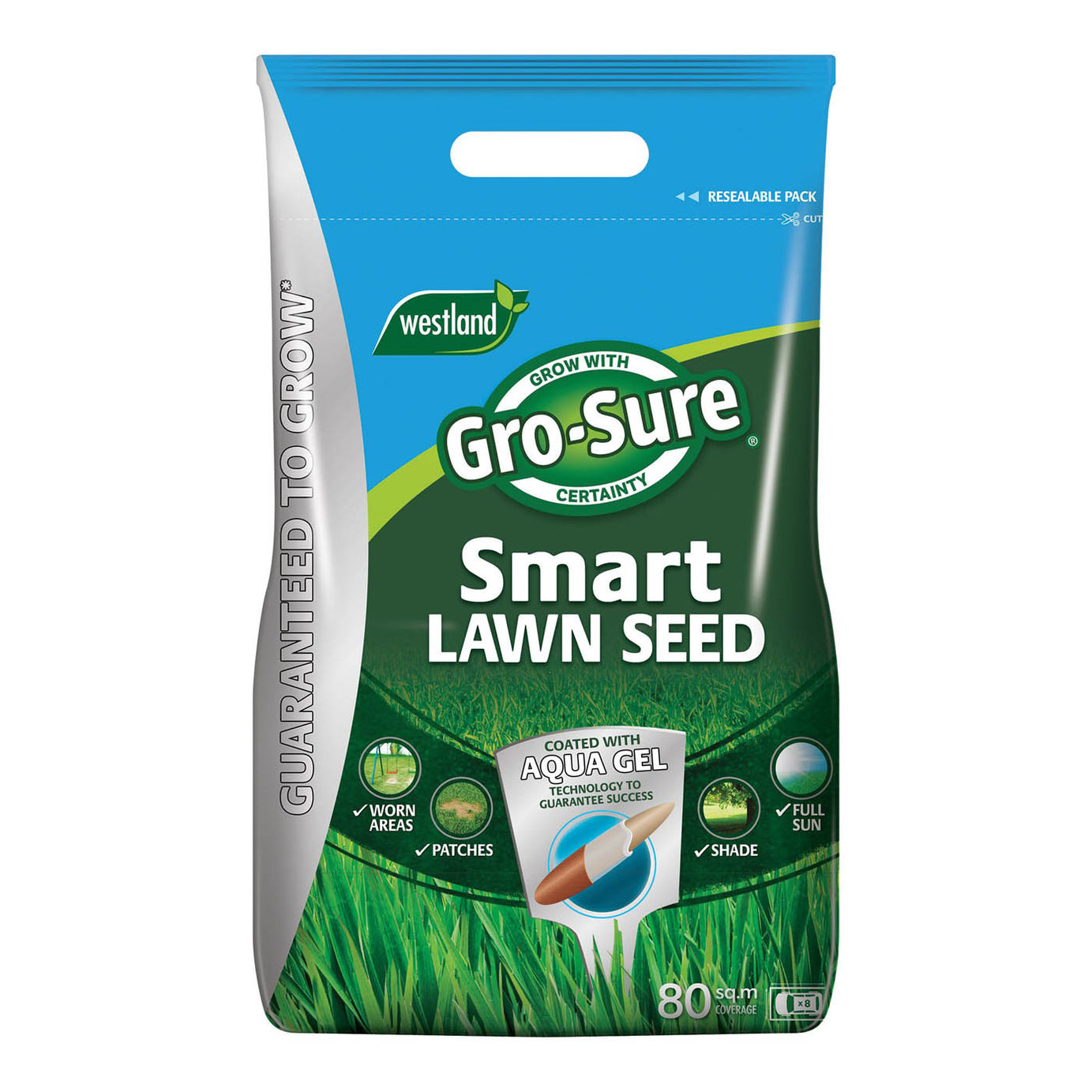 Gro-Sure Lawn Fertiliser 80m² Aqua Gel Premium Coated Grass Seeds 3.2kg - Image 2