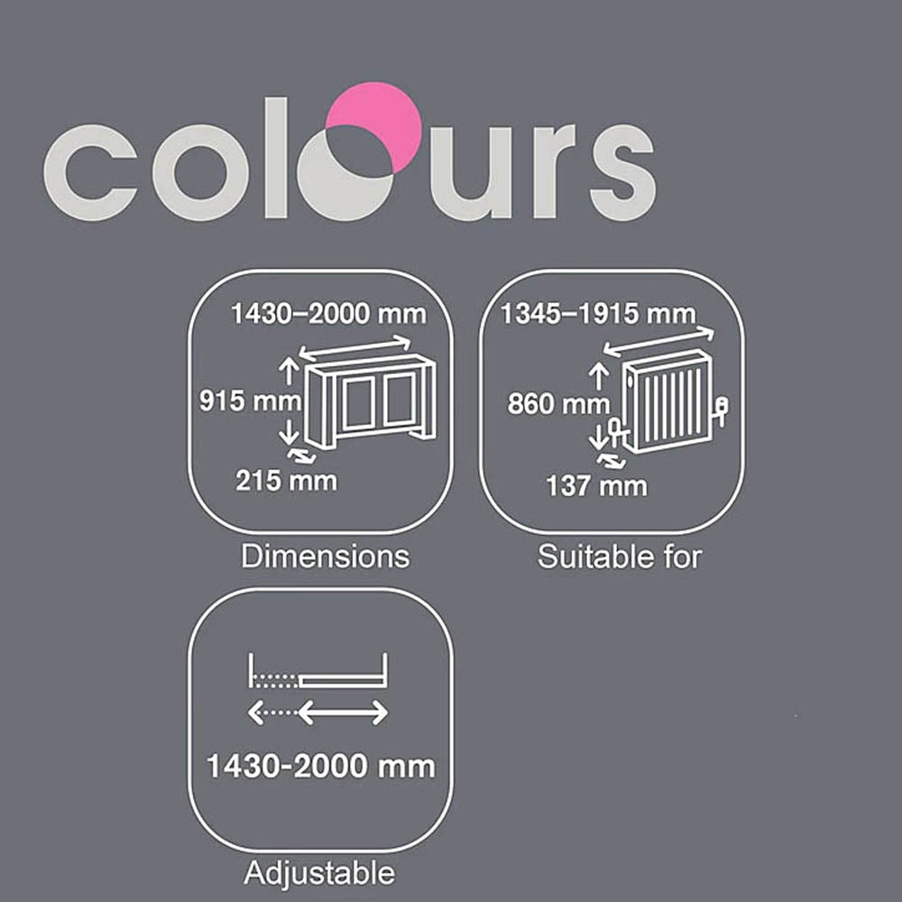 Radiator Cover Cabintet Grill Shelf White MDF Modern Traditional Furniture - Image 3