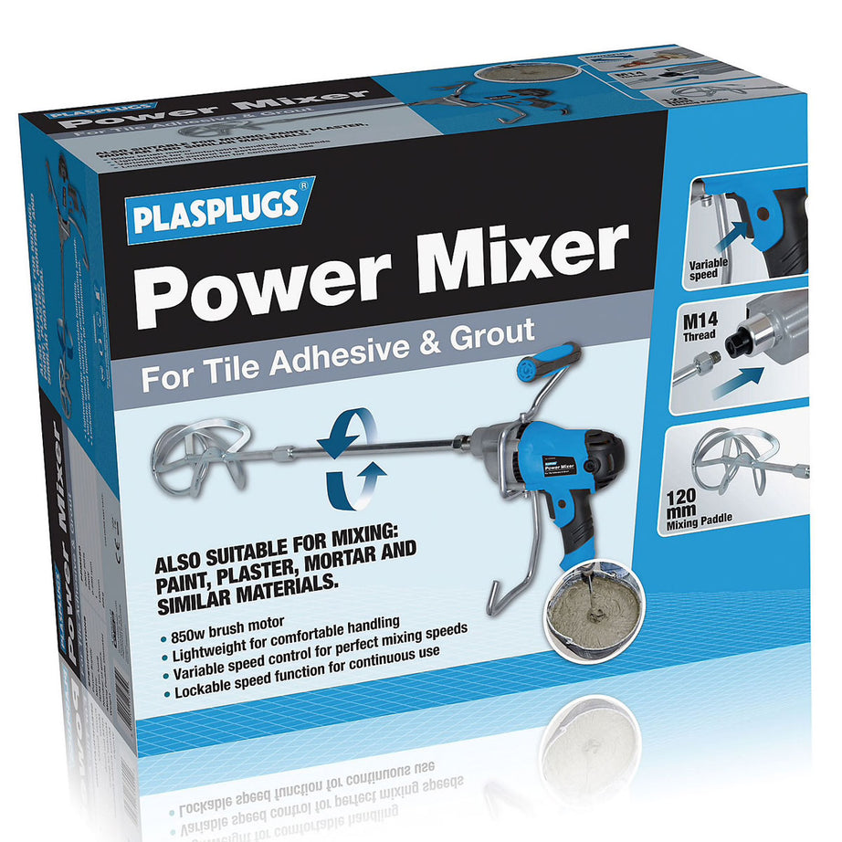 Plasplugs Paddle Mixer 850W 230V Corded PPM850 Fan Cooled Motor Variable Speed - Image 2