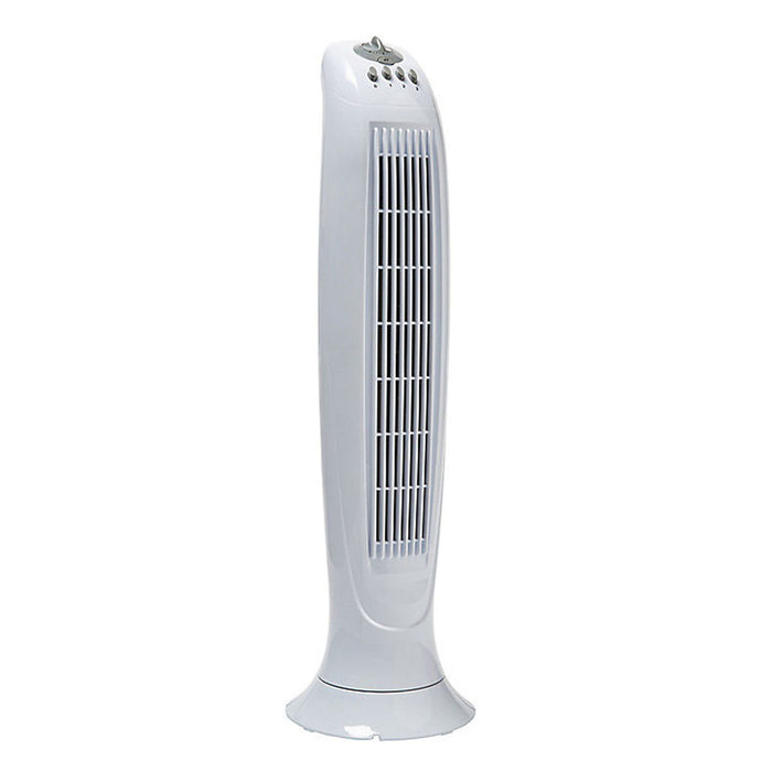 Tower Fan Air Cooling Oscillating Electric Portable White Free Standing 3 Speed - Image 2