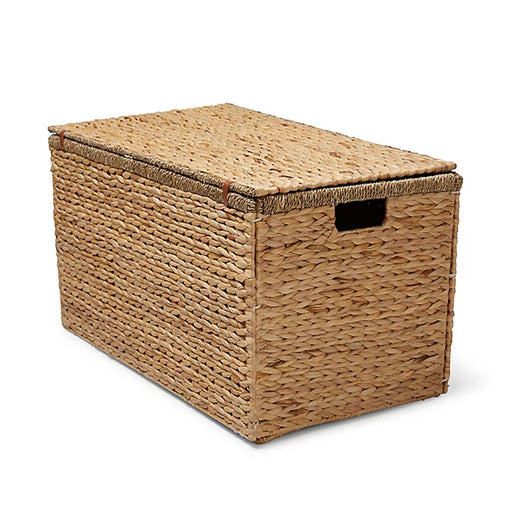 Storage Chest Box Brown Seagrass Foldable Integrated Handles (W)630 x (D)360mm - Image 1