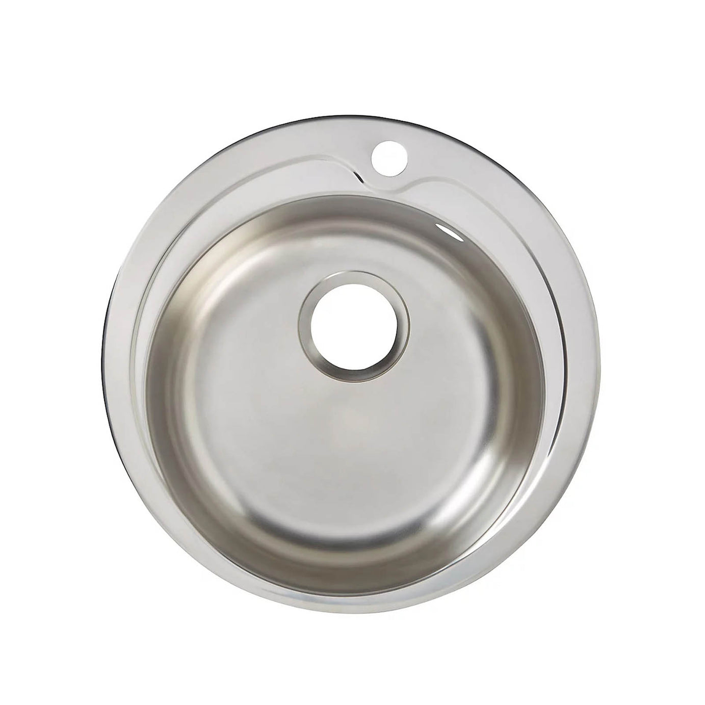 Quimby Kitchen Sink Inox 1 Bowl Stainless Steel 485x485mm Inset Basin Round - Image 1