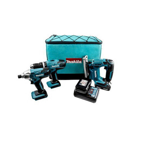 Makita Combi Hammer Drill Impact Driver Jigsaw Set Cordless 18V 2x1.3Ah Charger - Image 1