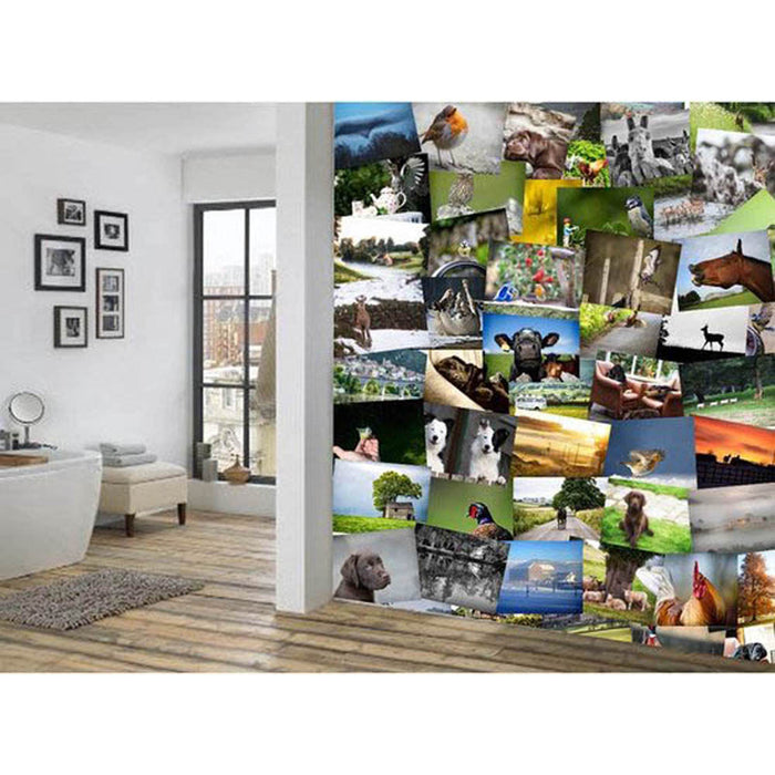 Collage Wallpaper Countryside Photo Theme Trendy Home Decoration 27.5 x 37.5cm - Image 1