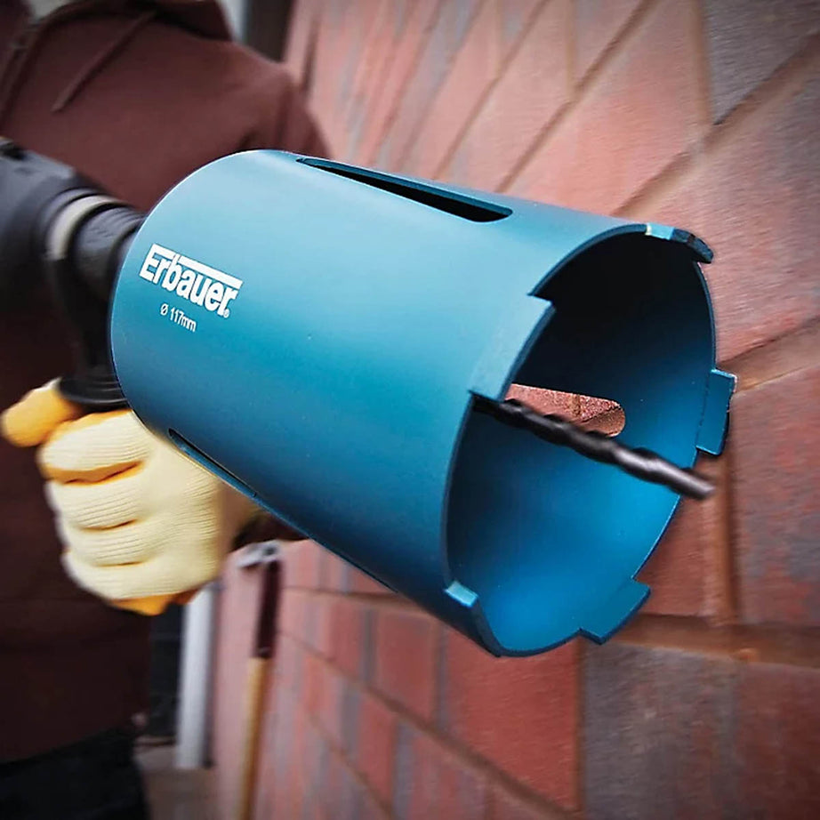 Erbauer Diamond Core Drill Set Holesaw Steel Wet And Dry Masonry 8 Pack - Image 2