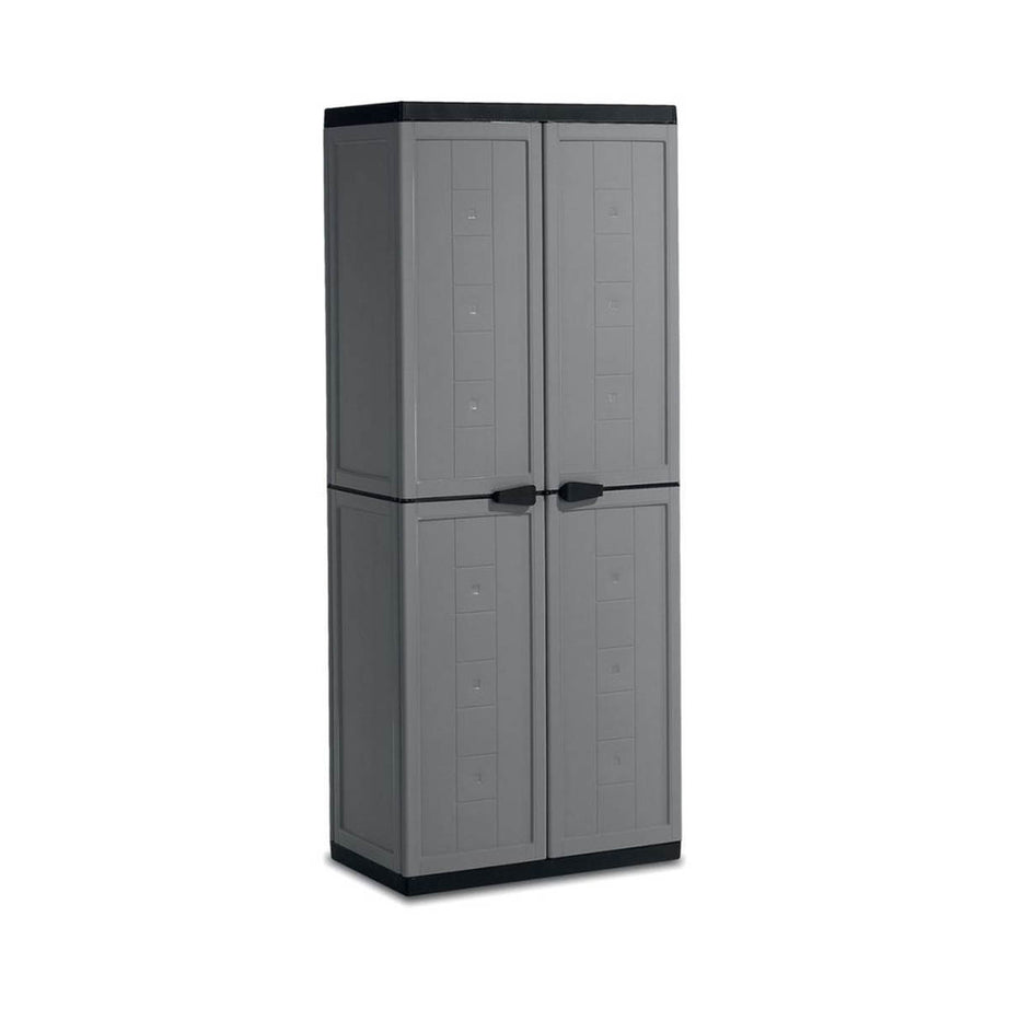 Keter Plastic Storage Cabinet Garage Warehouse Multipurpose Grey 69x39x166cm - Image 1