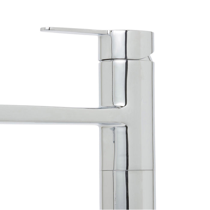 Kitchen Tap Top Lever Brass Metal Alloy Chrome Effect Compression Swivel Spout - Image 2