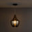 Pendant Ceiling Light Smoked Glass Metal Antique Brass Effect Dimmable Modern - Image 2