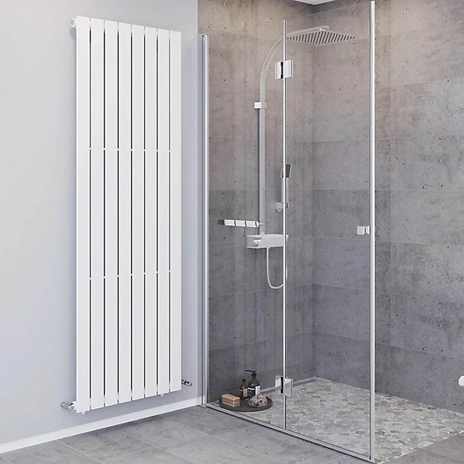 Radiator Vertical Designer White Flat Panel Central Heating (W)60.4cm (H)180cm - Image 2