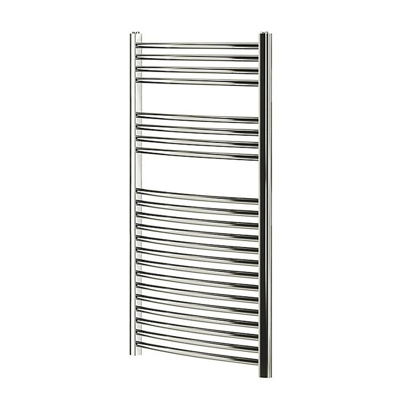 Towel Rail Radiator Warmer Heater Curved Chrome Bathroom 382W 10bar (H)1100mm - Image 1