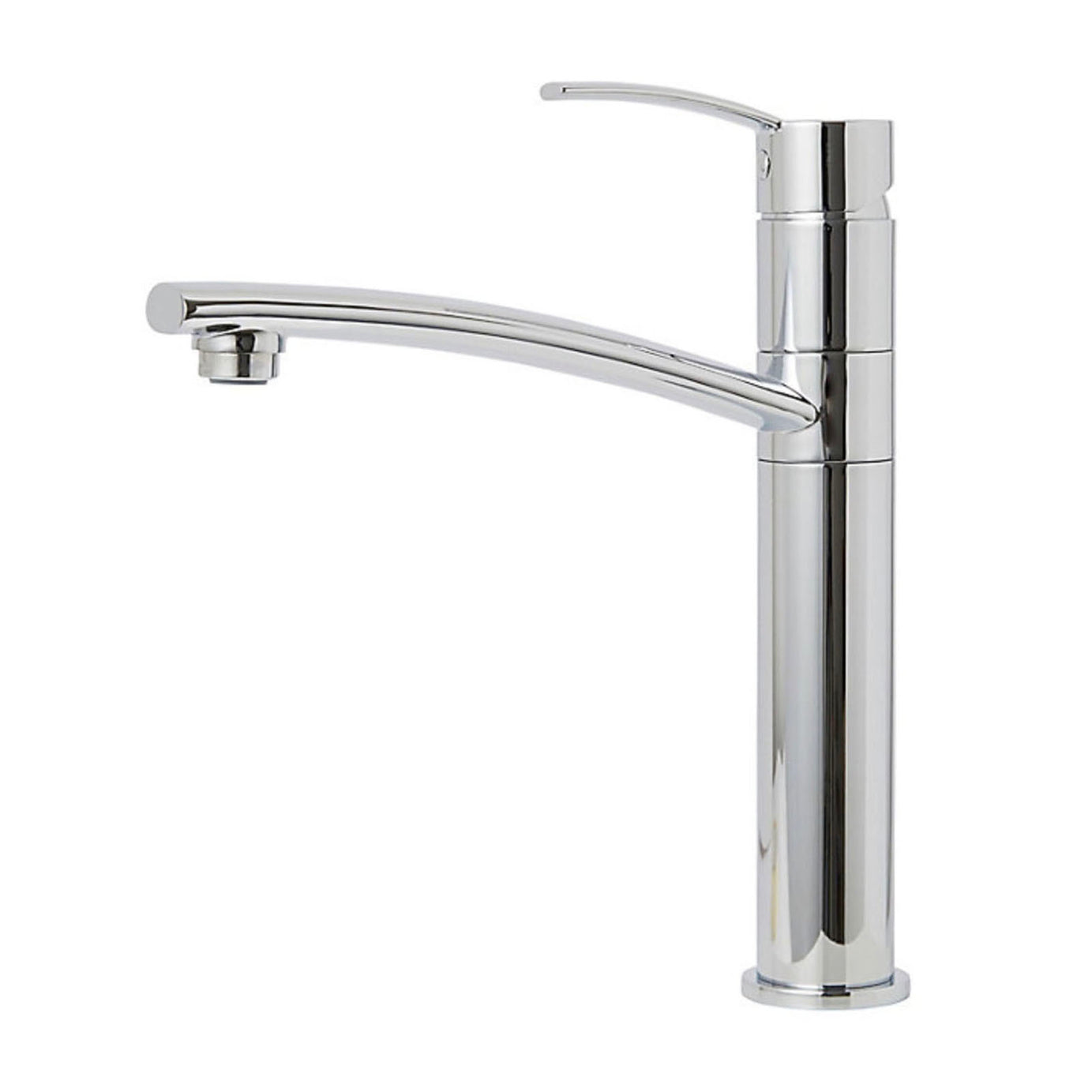 Kitchen Tap Top Single Lever Mixer Tap Swivel Spout Chrome Built-in Aerator - Image 1