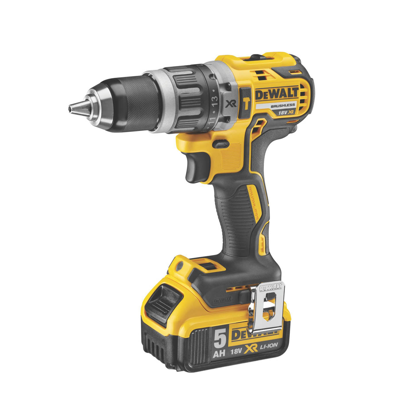 DeWalt Combi Drill Cordless 18V 2x5Ah Li-ion DCD796P2-GB Brushless Lightweight - Image 1