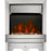 Focal Point Electric Fire Heater Realistic Coal Effect Fan Brushed Metal 2kW - Image 1