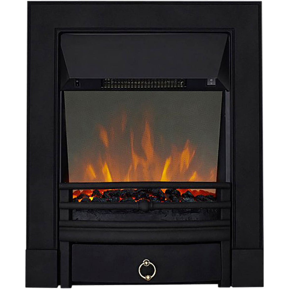 Focal Point Inset Electric Fire Soho 2kW Cast iron effect (H)596 (W)485mm - Image 1