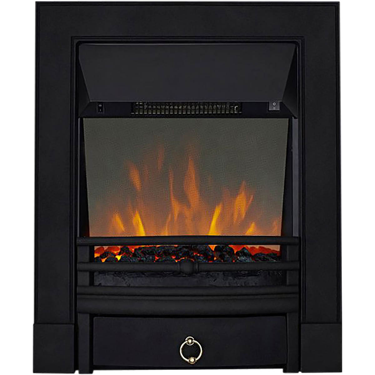 Focal Point Inset Electric Fire Soho 2kW Cast iron effect (H)596 (W)485mm - Image 1