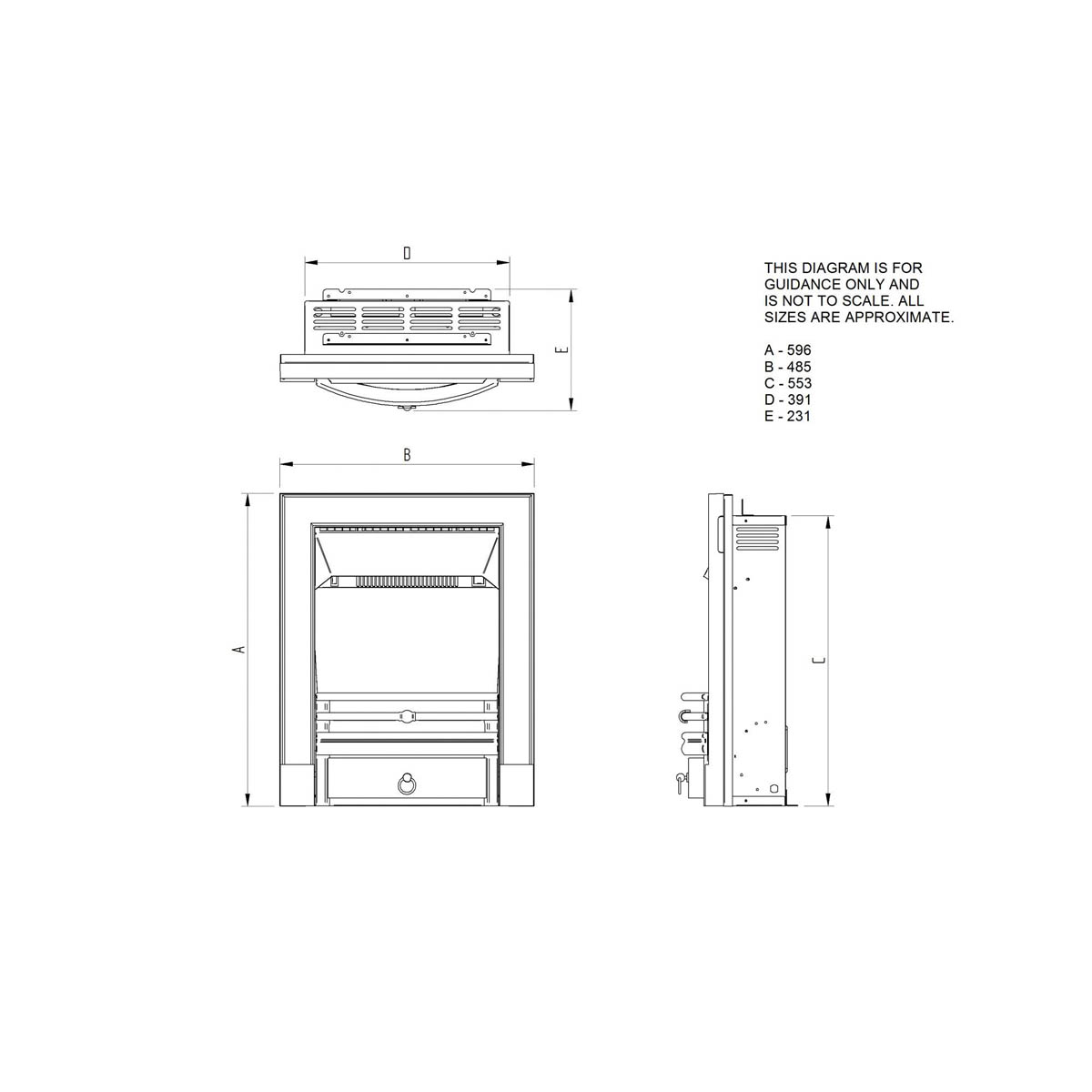 Focal Point Inset Electric Fire Soho 2kW Cast iron effect (H)596 (W)485mm - Image 3
