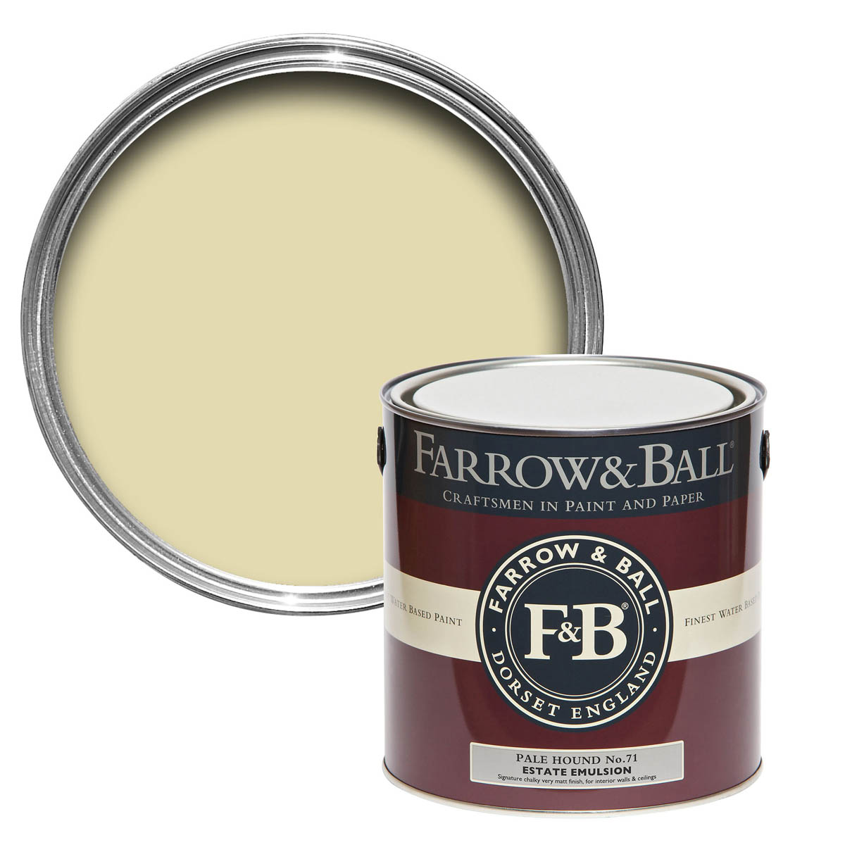 Farrow & Ball Emulsion Paint Pale Hound No.71 Wall Ceiling Matt Quick Dry 2.5L - Image 1