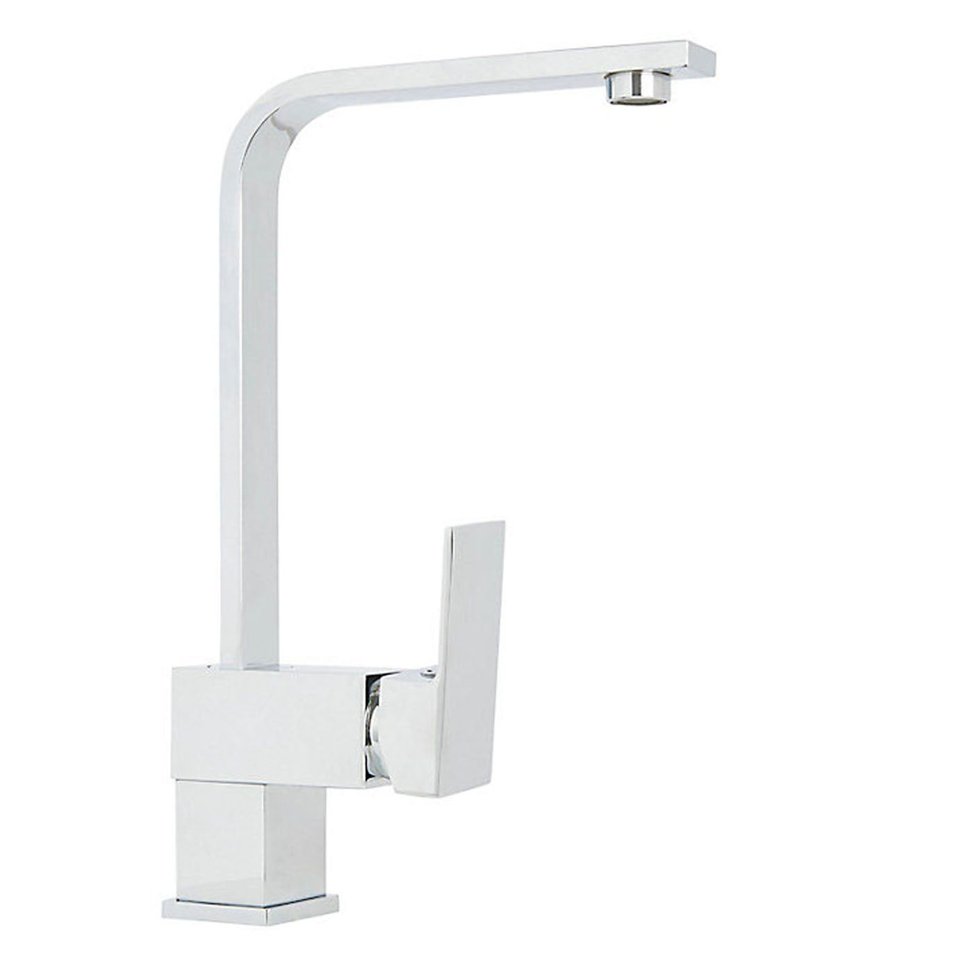 Cooke Lewis Kitchen Tap Mixer Chrome Single Lever Swivel Spout Modern Faucet - Image 1