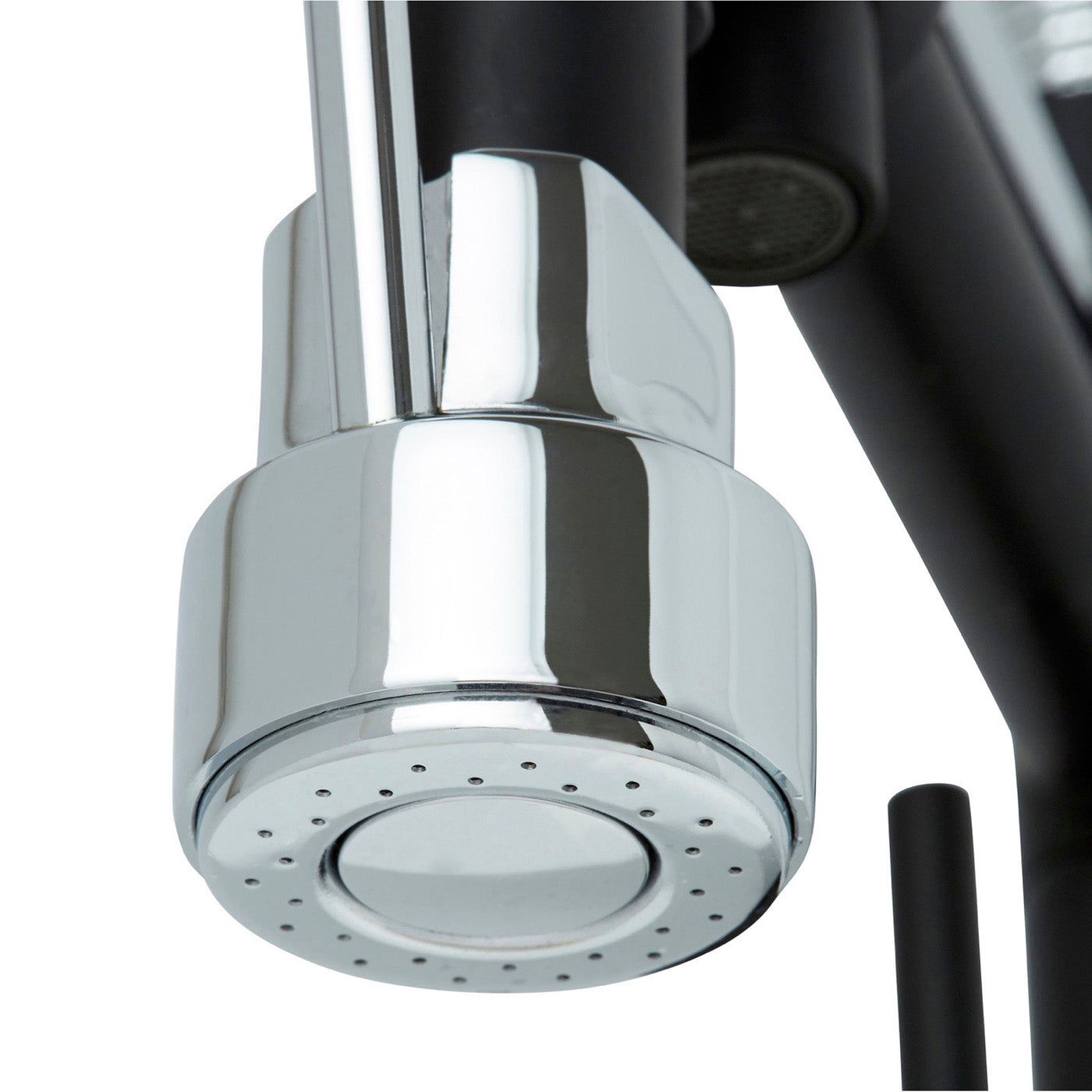 Kitchen Sink Tap Mixer Matt Black Single Side Lever Spring Neck Modern Faucet - Image 3