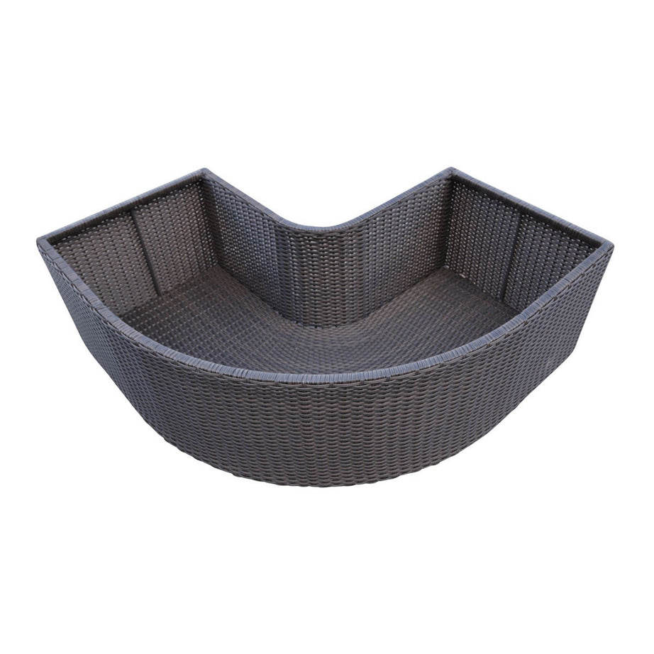 Canadian Spa Corner Planter Rattan Effect Durable Weather Resistant (H)41(W)37cm - Image 1