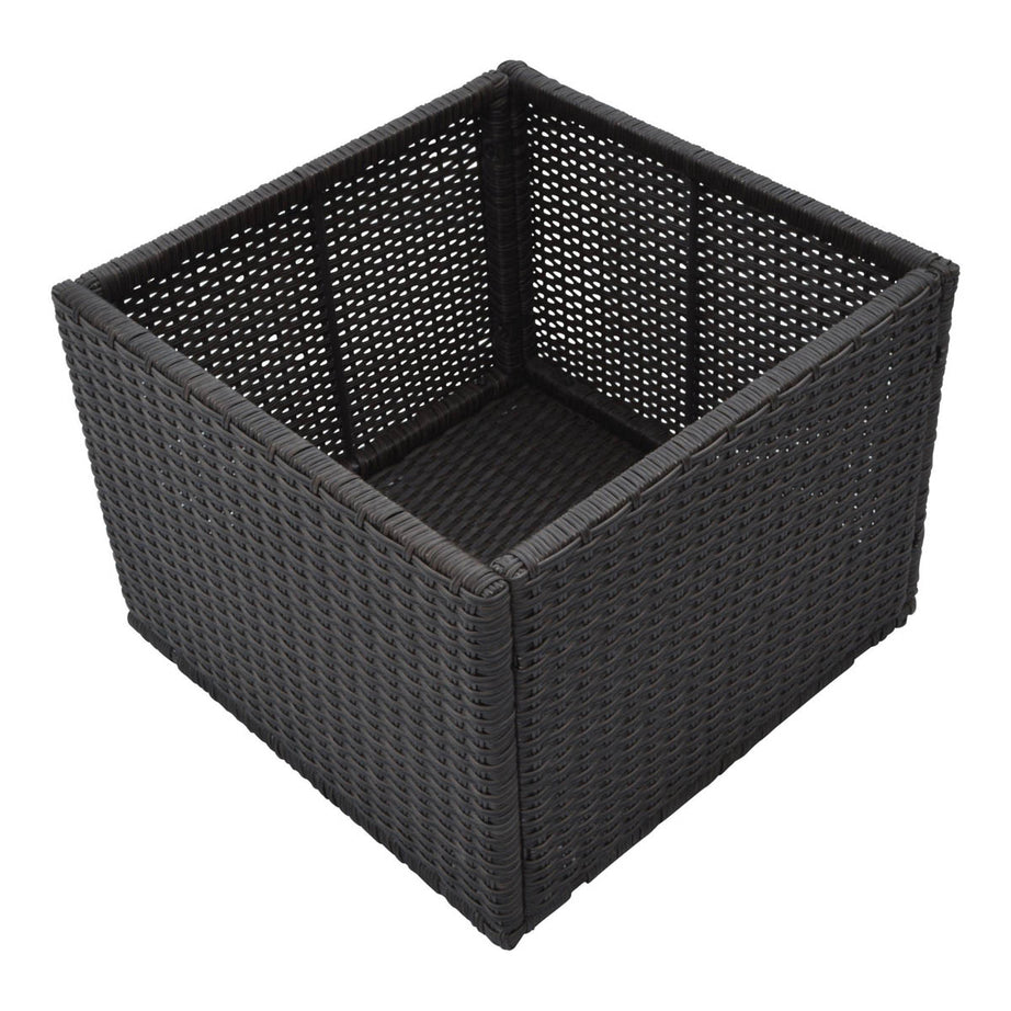 Canadian Spa Square Planter Rattan Effect Lightweight Durable (H)121cm (W)66cm - Image 1