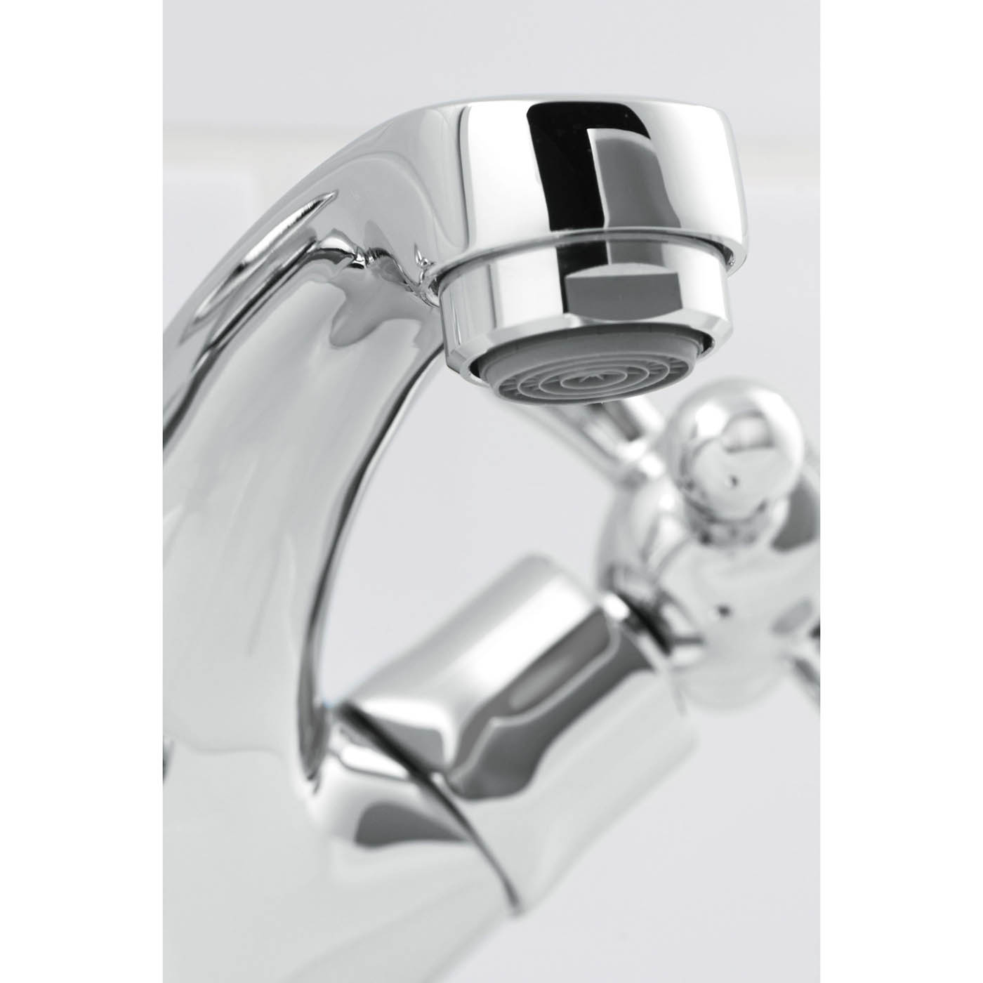 GoodHome basin Mono mixer Tap Chrome Finish 1/4 Turn  With Waste - Image 4