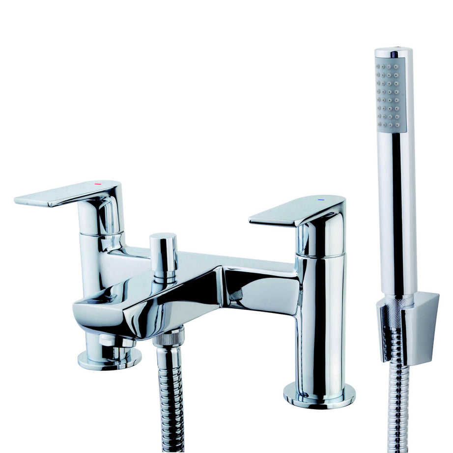 Bath Filler Tap Mixer With Hand Held Set Chrome Ceramic Cartridge Bathroom - Image 1