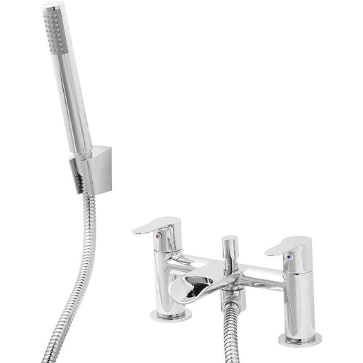 Bath Shower Mixer Tap Filler Ceramic Brass Dual Lever Modern Round Head - Image 1