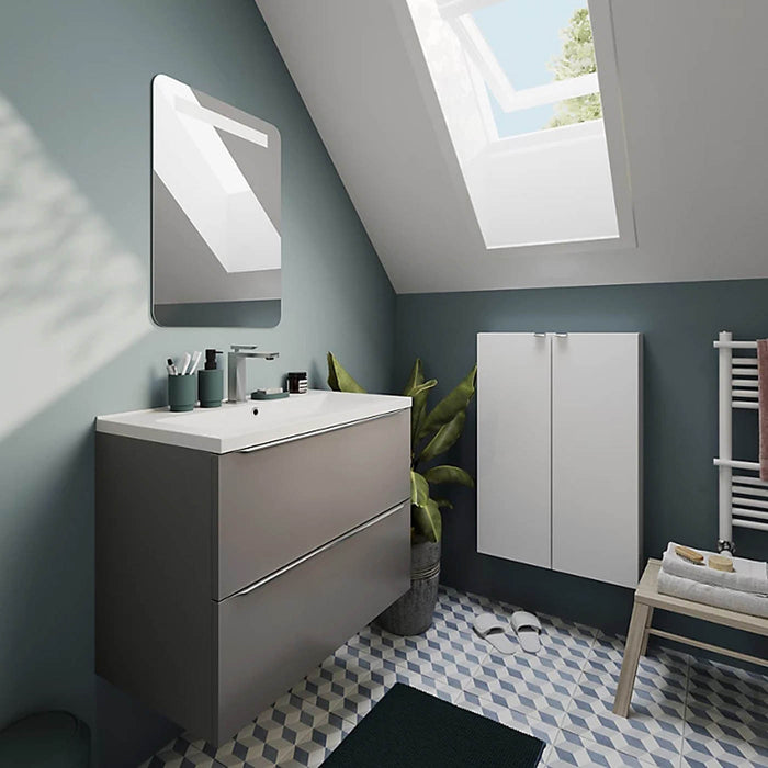 LED Bathroom Mirror Fogless Illuminated Frameless Modern Wall Rectangle 70x50cm - Image 2