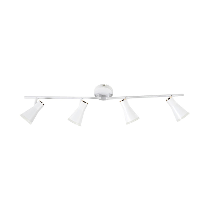 LED Spotlight 4 Way Warm White Bedroom Livingroom Modern Industrial Satin White - Image 2