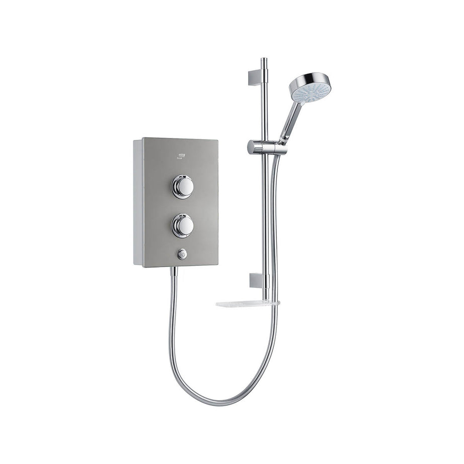 Mira Electric Shower Kit 9.5kW Silver Effect Manual 4 Spray Pattern Modern - Image 1