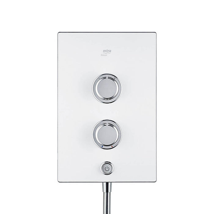 Mira Electric Shower White 4 Spray Pattern Round Head Bathroom Modern 9.5kW - Image 5