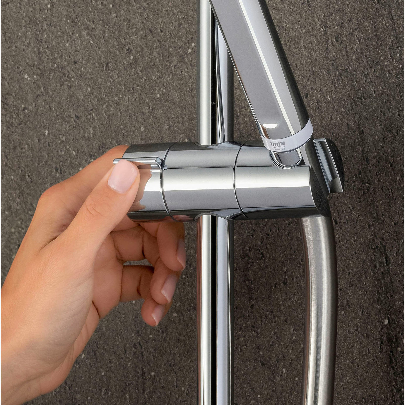 Mira Electric Shower 10.8kW Silver Single Spray Pattern Twin Round Head Bathroom - Image 10