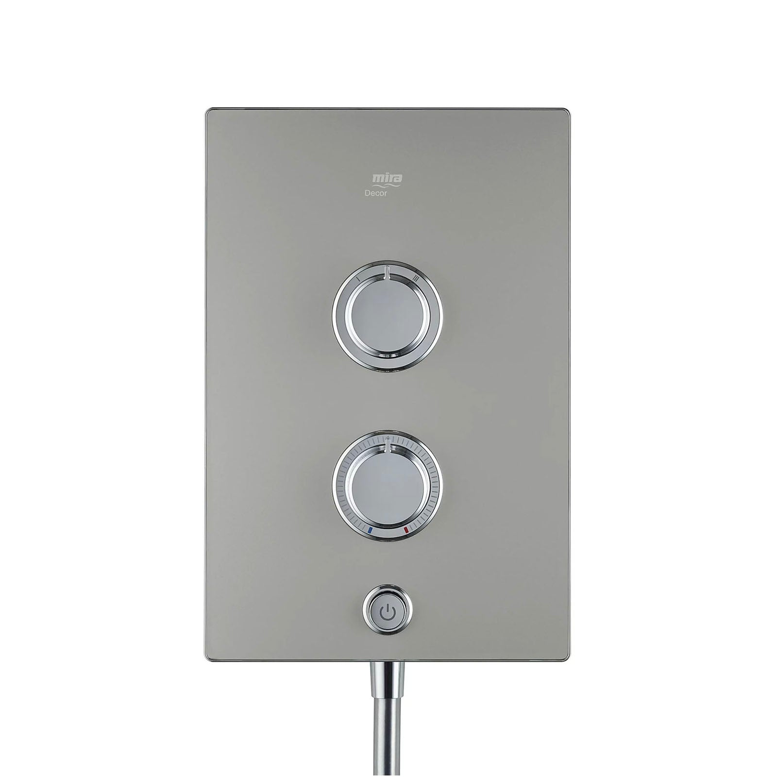 Mira Electric Shower 10.8kW Silver Single Spray Pattern Twin Round Head Bathroom - Image 3
