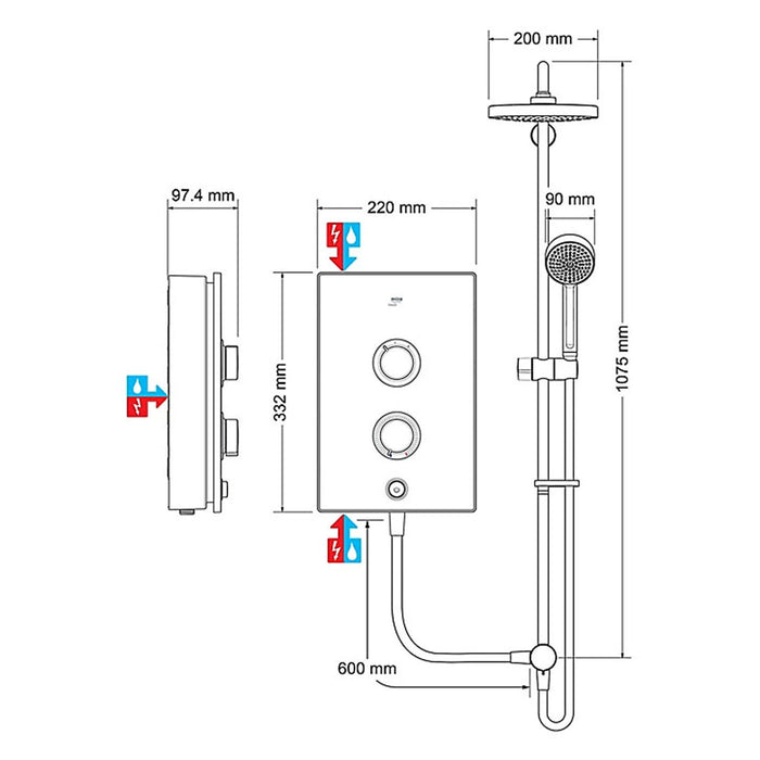 Mira Electric Shower Decor Dual White Easy Fit Clearscale Technology 10.8kW - Image 4