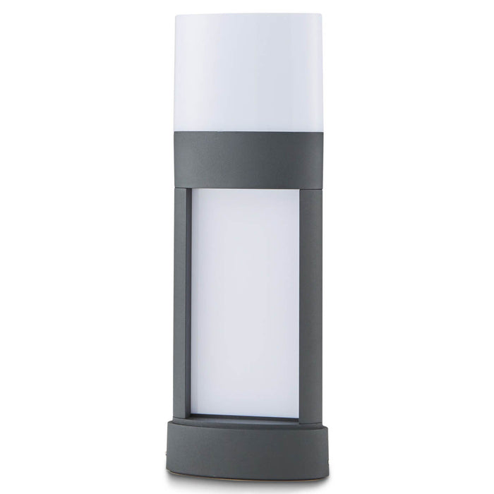LED Post Light Lamp Wall Ceiling Charcoal Grey Mains Powered IP44 445mm. - Image 1