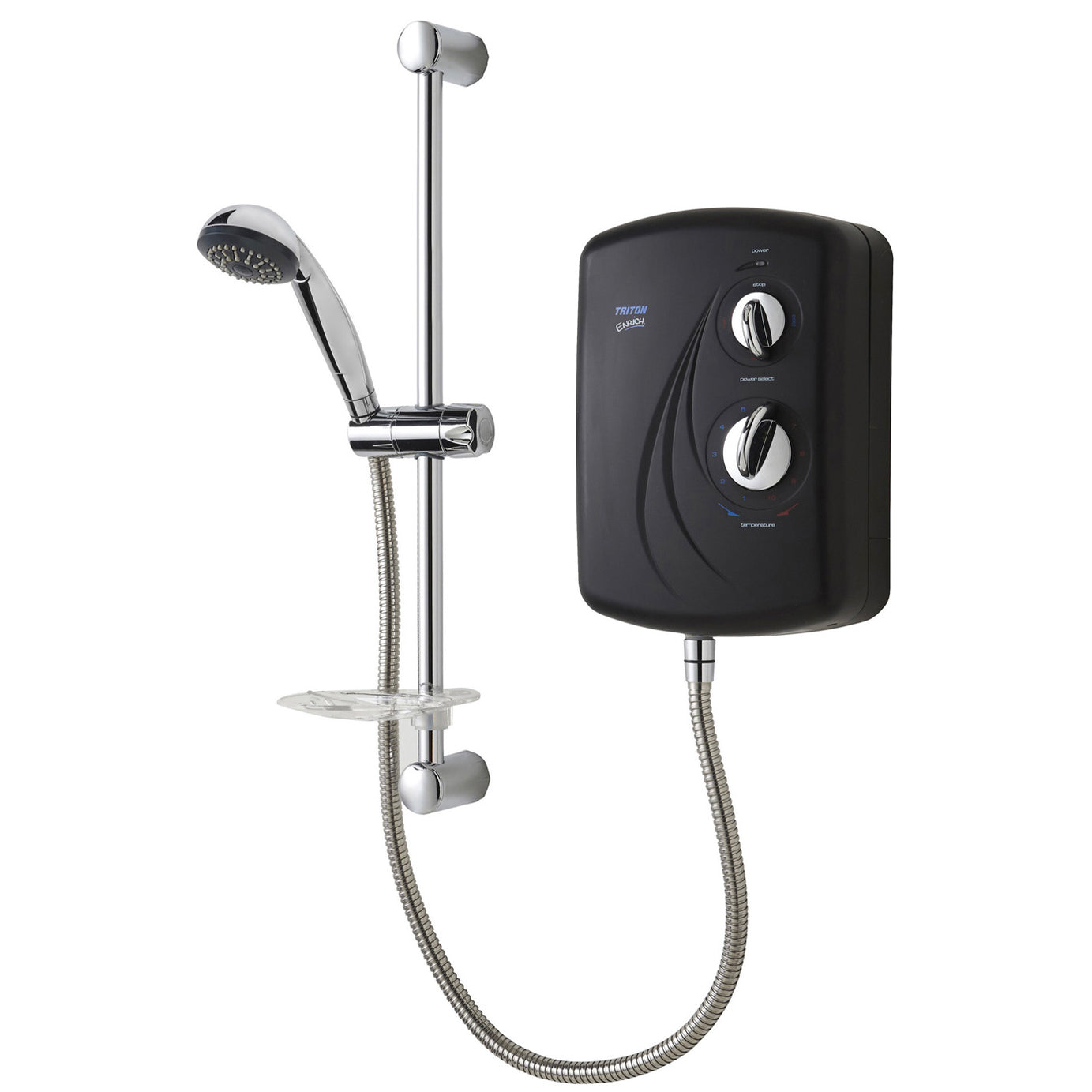 Triton Enrich Black Electric Shower Thermostatic Modern 1 Spray pattern 8.5kW - Image 1