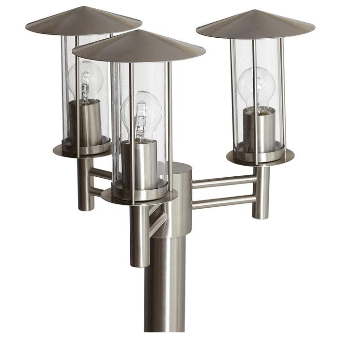 Outdoor Post Lamp Lantern 3 Way Light Halogen Modern Garden Walkway Patio 2M - Image 3
