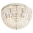 Kryos Ceiling Light 3 Lamp Glass Brushed Chrome Effect Living Room Lighting - Image 3