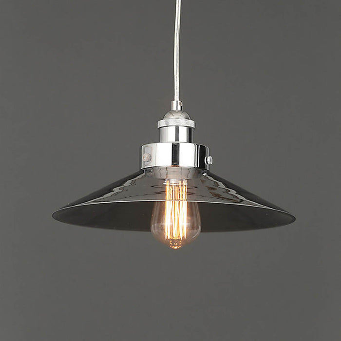 Ceiling Light Pendant Glass & Metal Antique Brass Dimmable Bedroom Living Room - Image 3