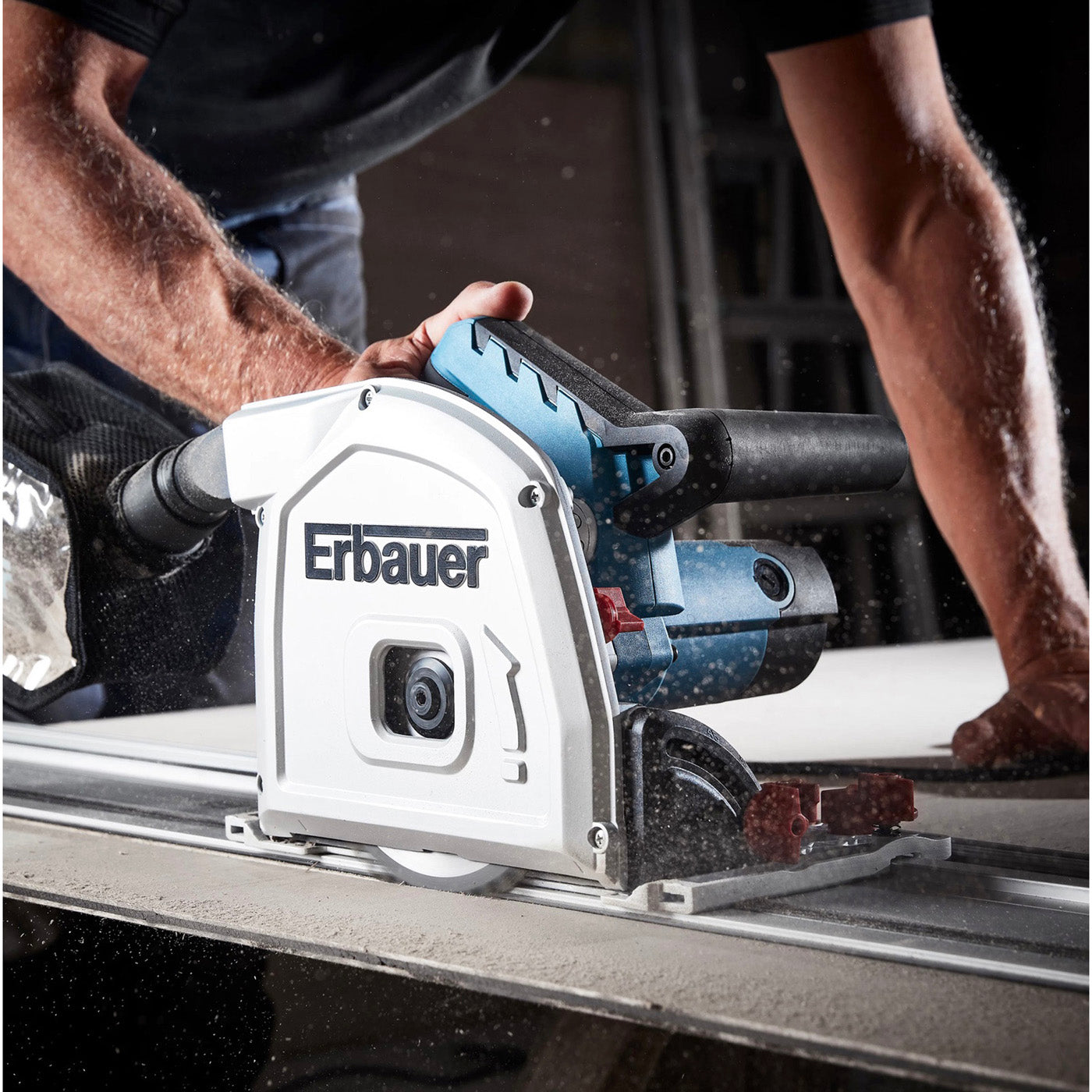 Plunge Saw Powerful Electric ERB690CSW 1400W Parallel Guide Soft Grip 185mm - Image 2