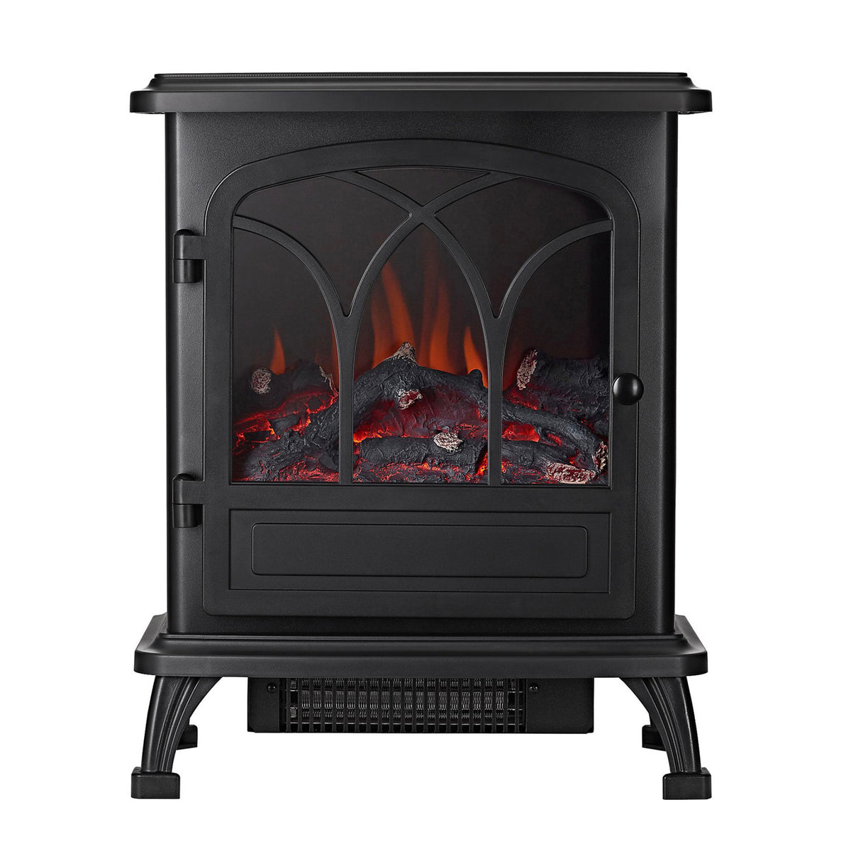 Focal Point Electric Stove Fireplace Black 5 Flame Effects Heater Freestanding - Image 1