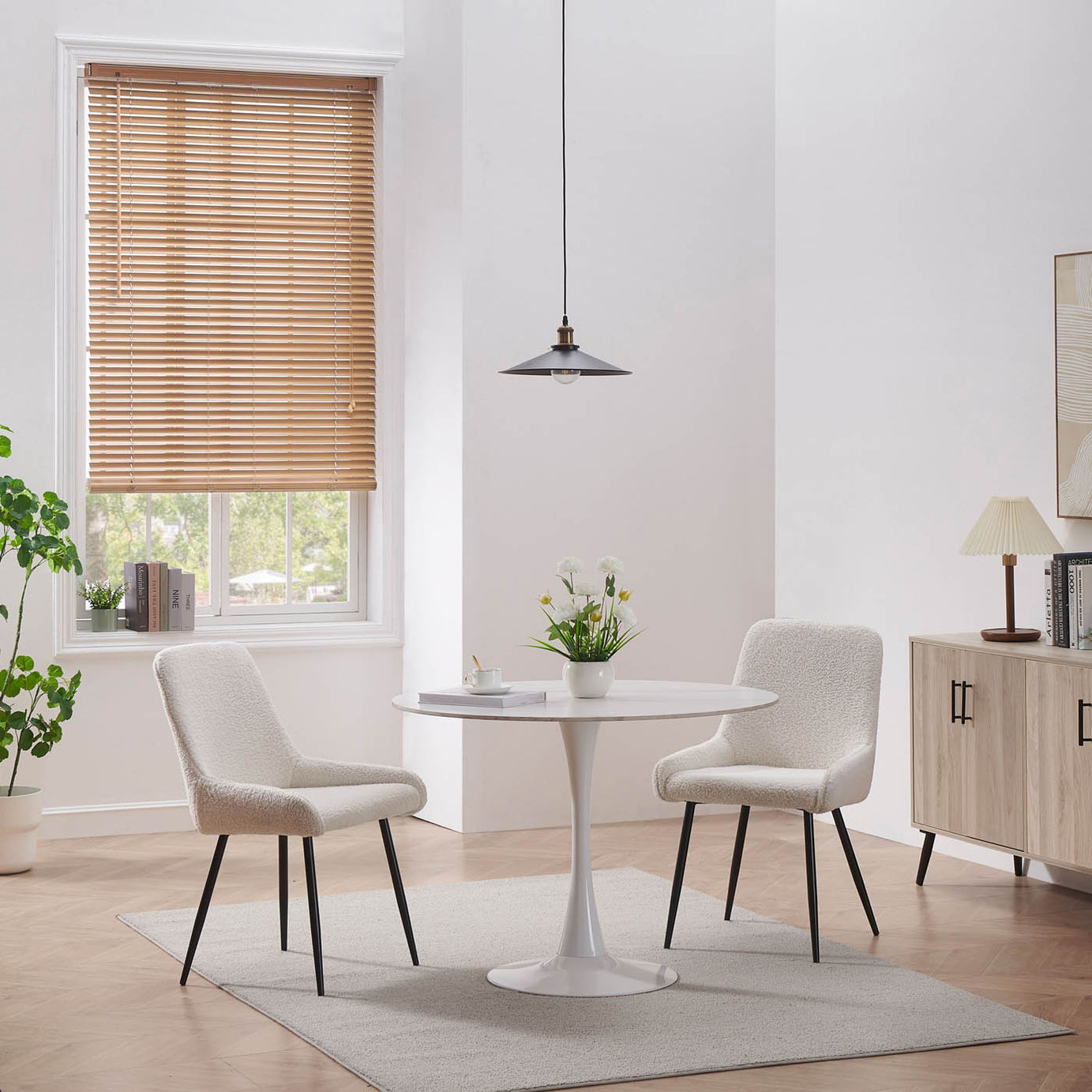 Venetian Window Blind Wooden Natural Oak Effect Living Room Office 120x180cm - Image 6